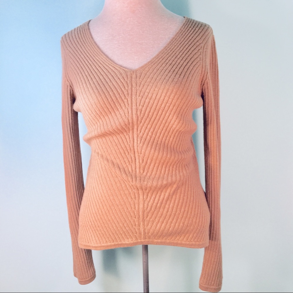 GEORGE CAPPUCCINO RIBBED SWEATER